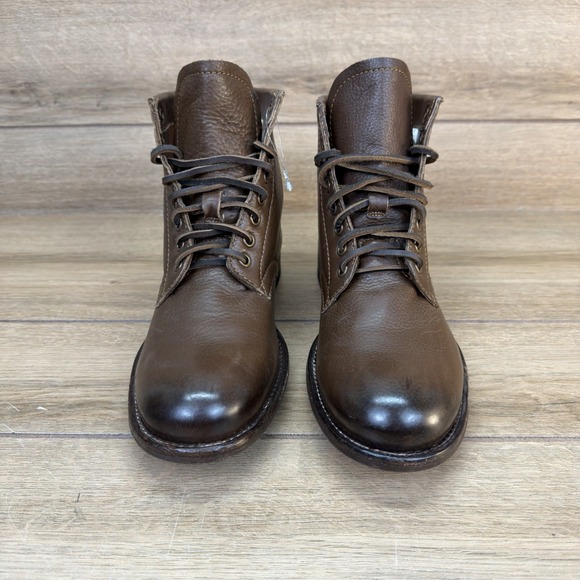 Frye Tyler Flex Lace-Up Vintage Leather Ankle Boots Mens Size 8 Dark Brown‎ NWOB main image 4